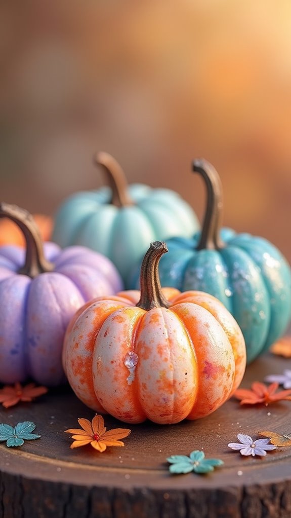 vibrant watercolor pumpkin painting