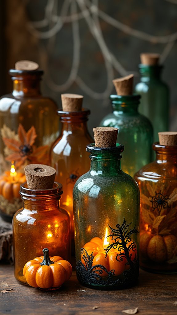 vintage jars with treasures