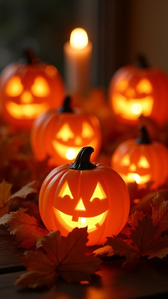 warm flickering halloween decor