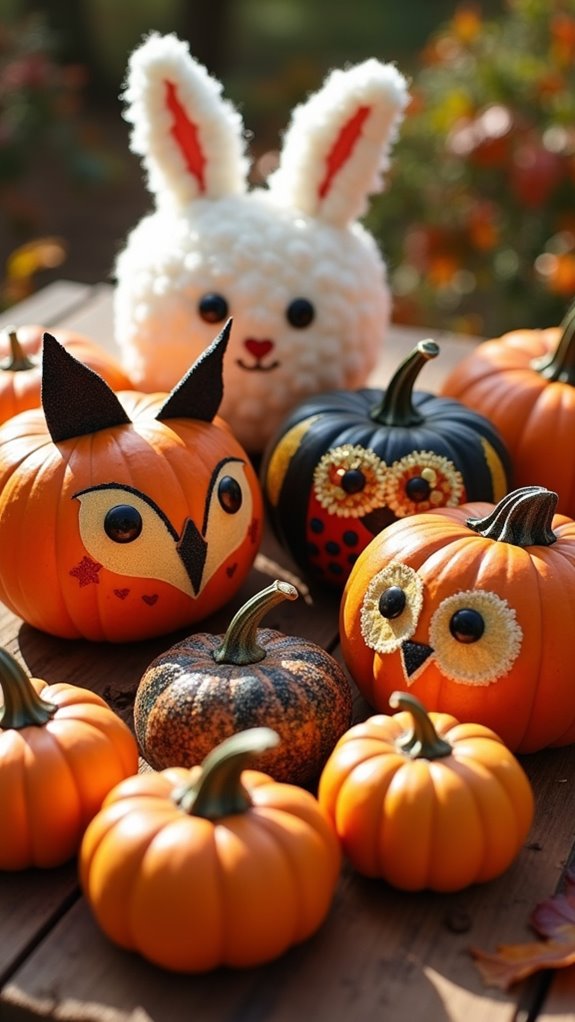 whimsical animal pumpkin designs