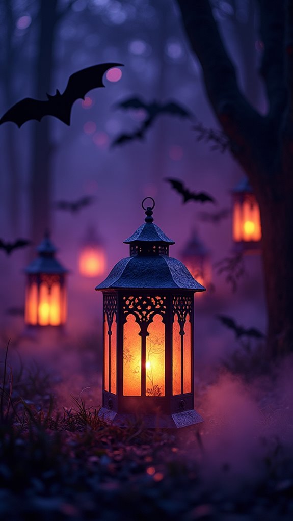 whimsical bat lantern decor