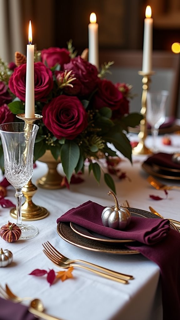 whimsical classy halloween table settings