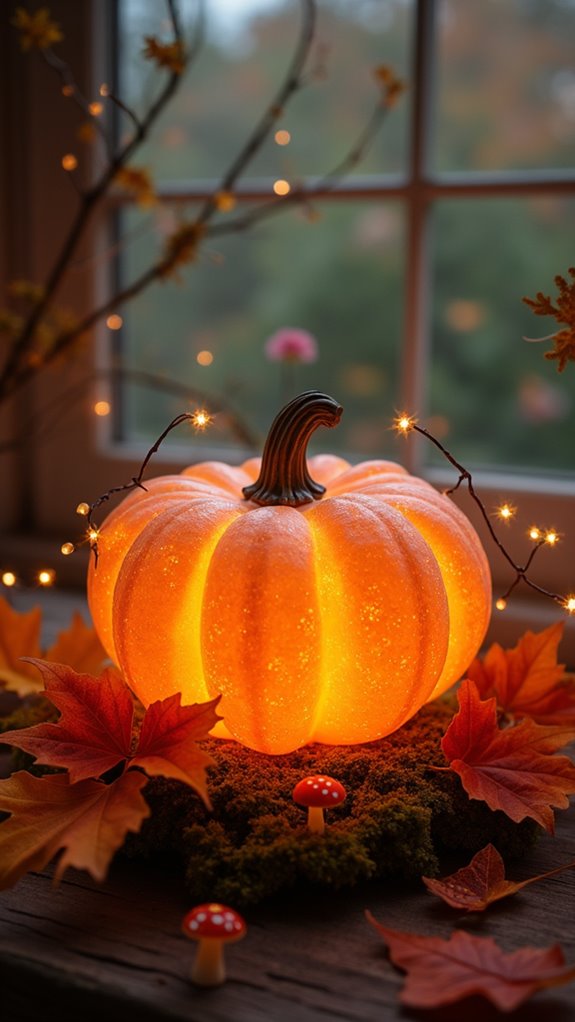 whimsical enchanted pumpkin centerpiece