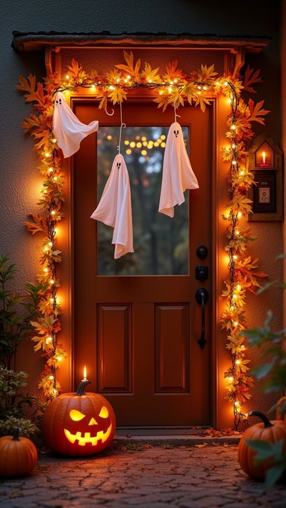 whimsical ghostly garland decoration