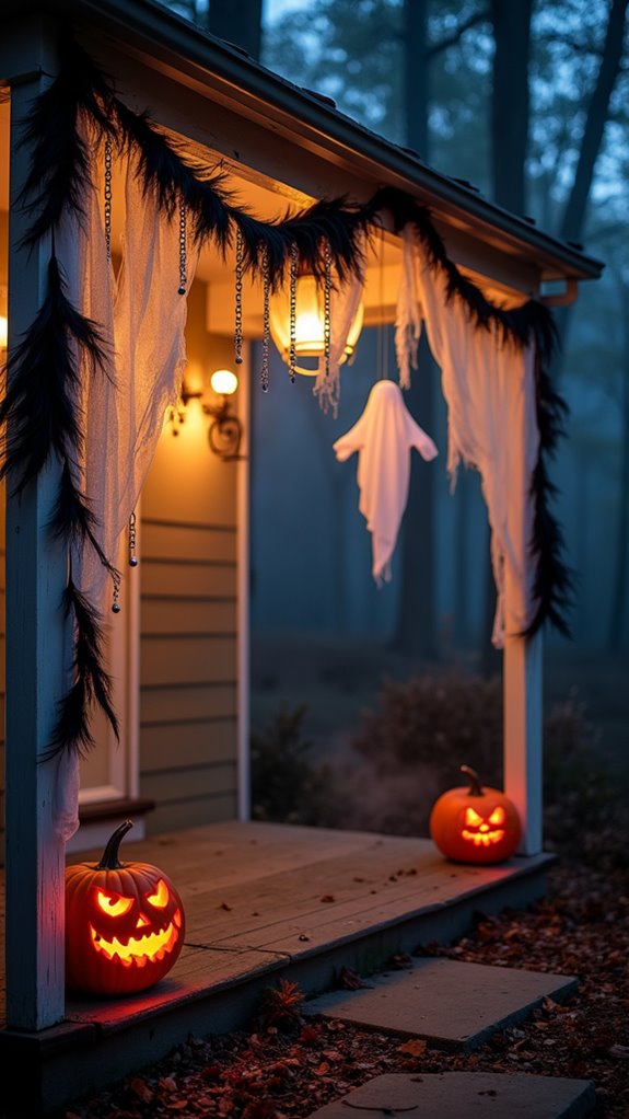 whimsical ghostly garlands decoration