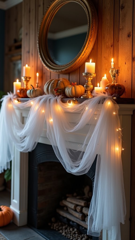 whimsical ghostly garlands enhance decor