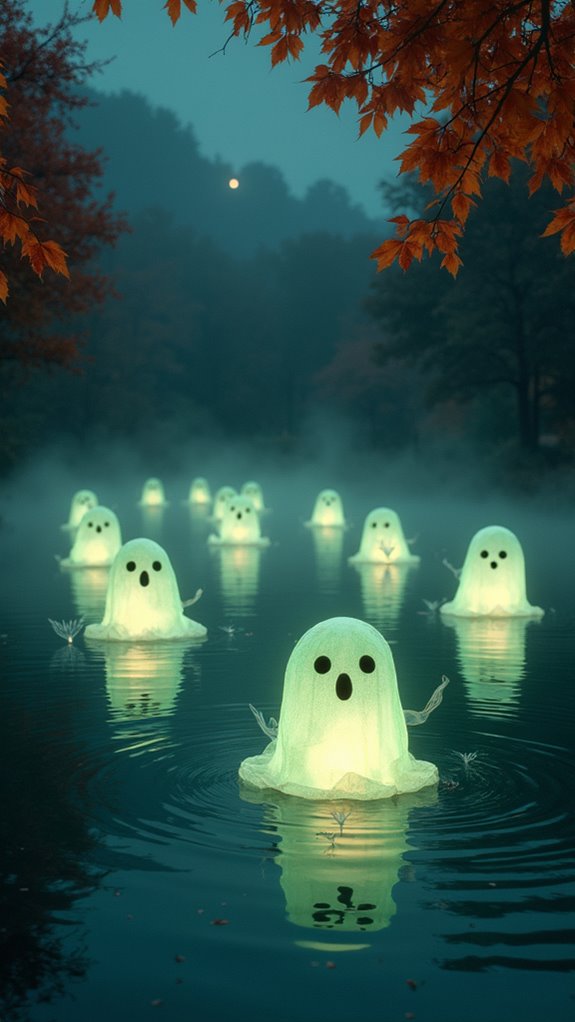 whimsical glowing ghost lanterns