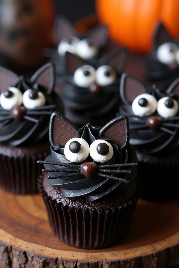 whimsical halloween black cats