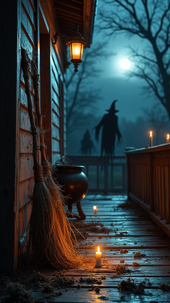 whimsical halloween broom decor