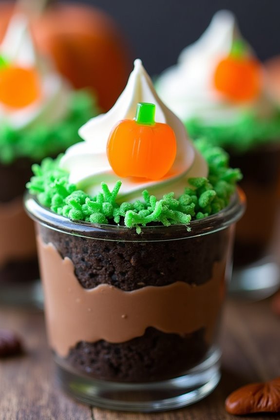 whimsical halloween dessert cups