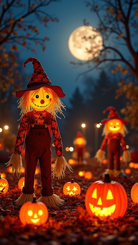 whimsical halloween lantern displays
