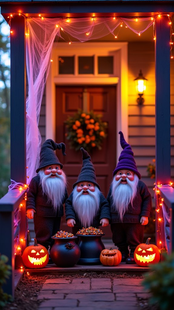 whimsical halloween porch decor