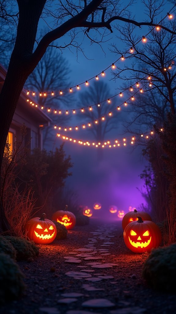 whimsical halloween string lights