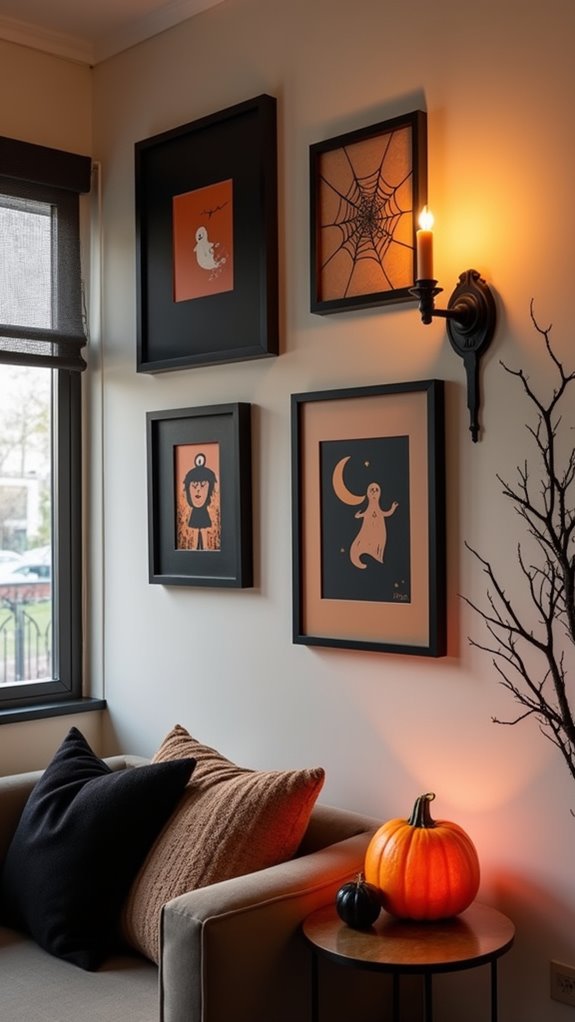 whimsical halloween wall prints