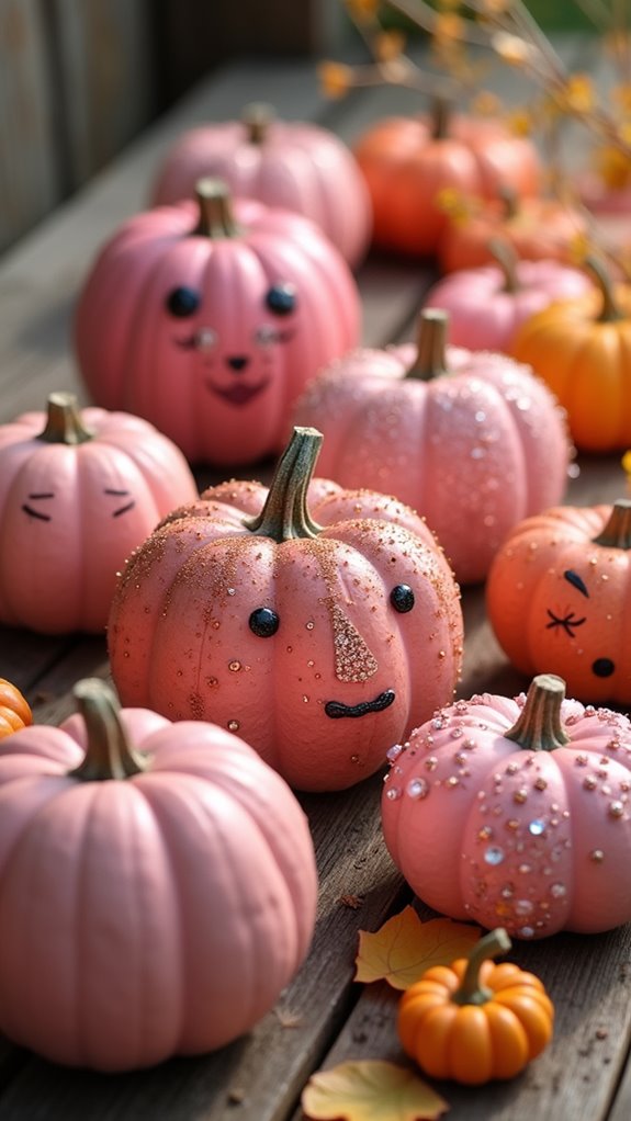 whimsical polka dot pumpkins