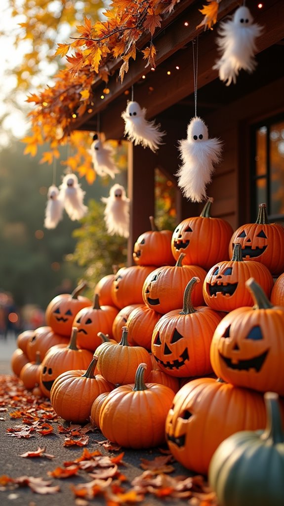 whimsical pumpkin arrangements ideas