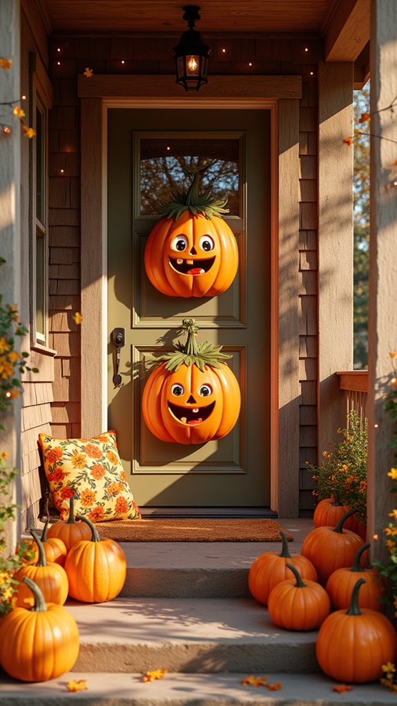 whimsical pumpkin door hangers