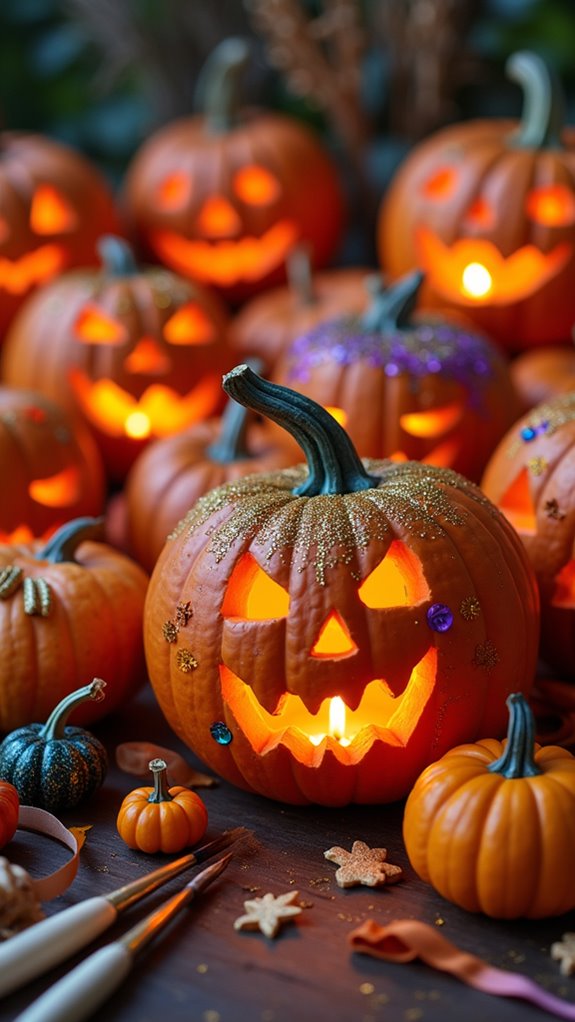 whimsical pumpkin face creations