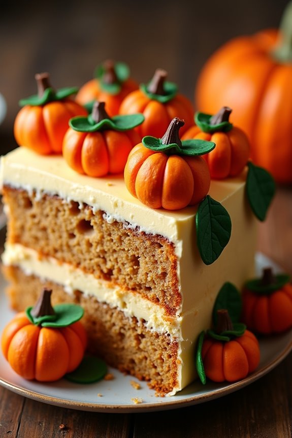 whimsical pumpkin patch cake
