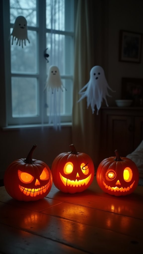 whimsical spooky ghost pumpkin