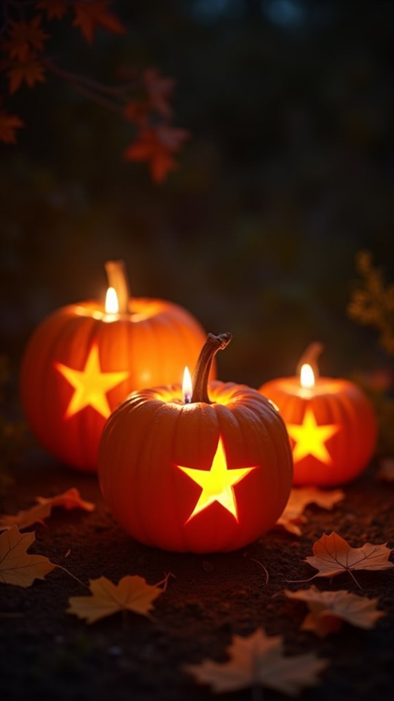 whimsical star pattern carving