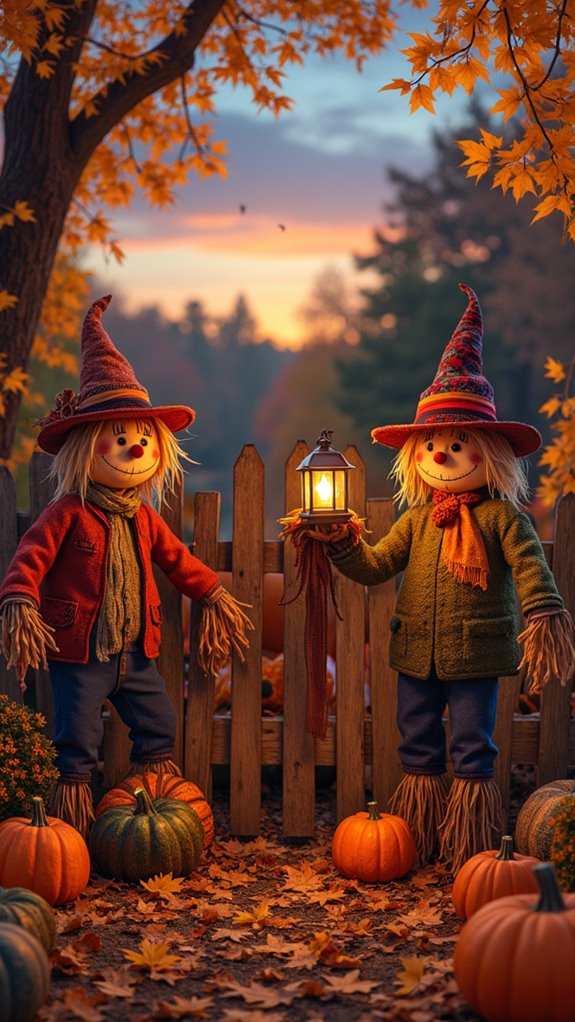 whimsical unique scarecrow display