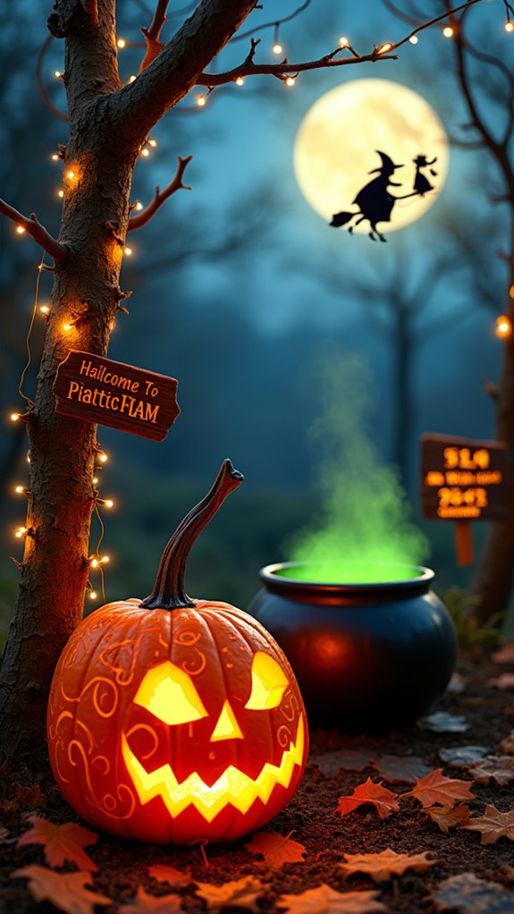 whimsical witch halloween decor