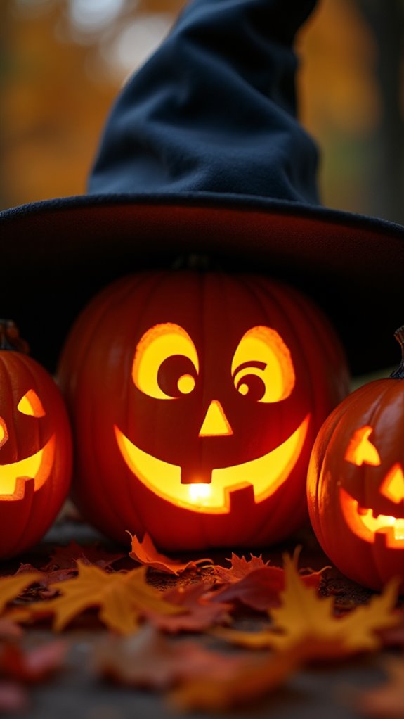 witch hat pumpkin carving