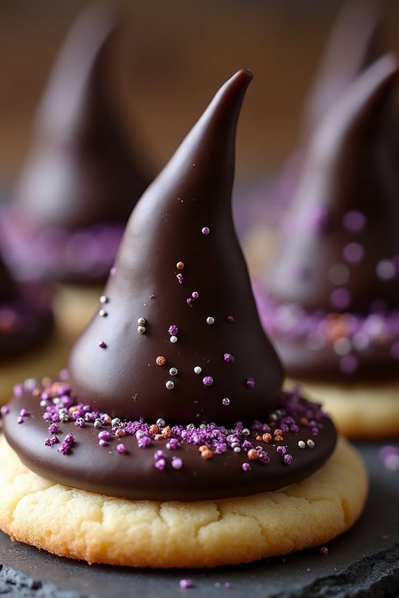 witch hats halloween sugar cookies