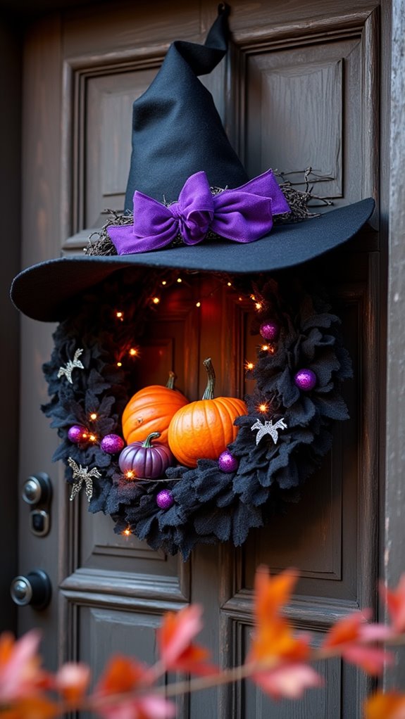 witch s hat halloween wreath