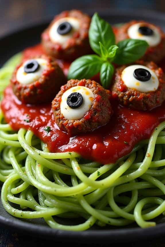 zombie themed spaghetti dinner
