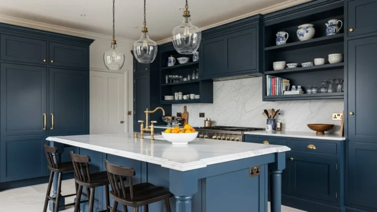 23 Navy Kitchen Cabinet Ideas That Look Sophisticated and Classic