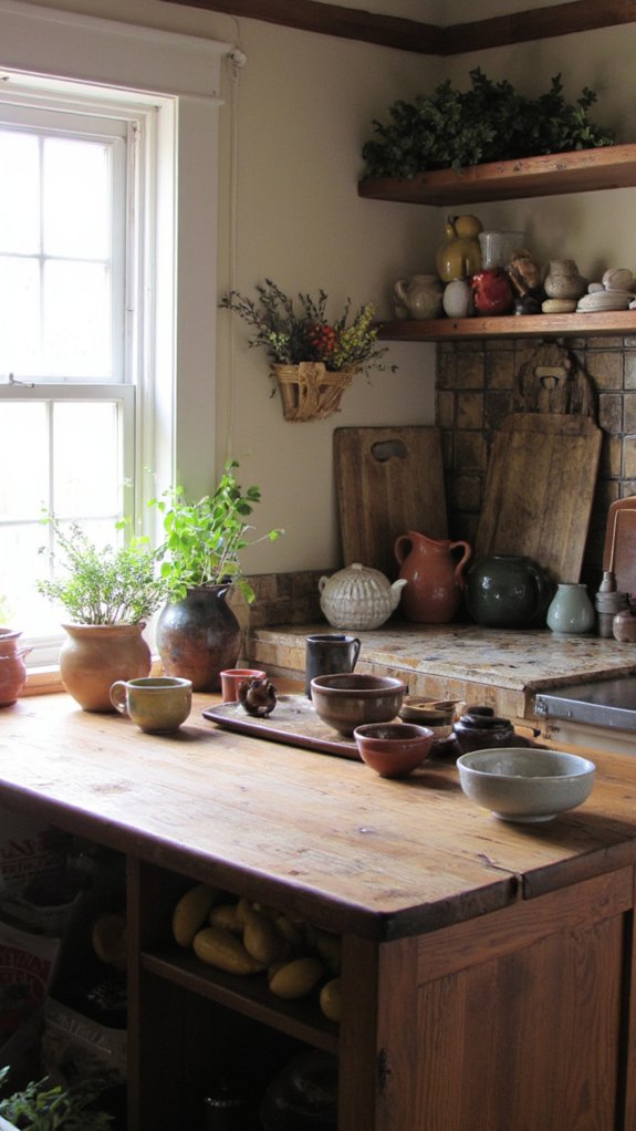 artisan pottery enhances decor