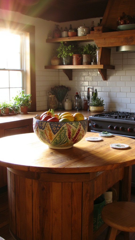 artistic kitchen island centerpiece