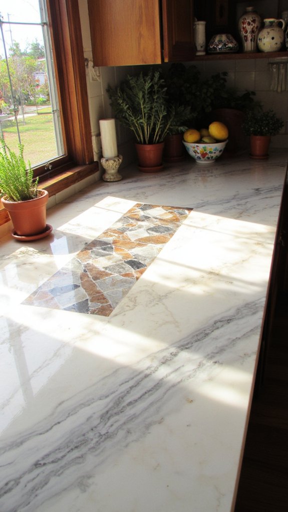 artistic marble island elegance