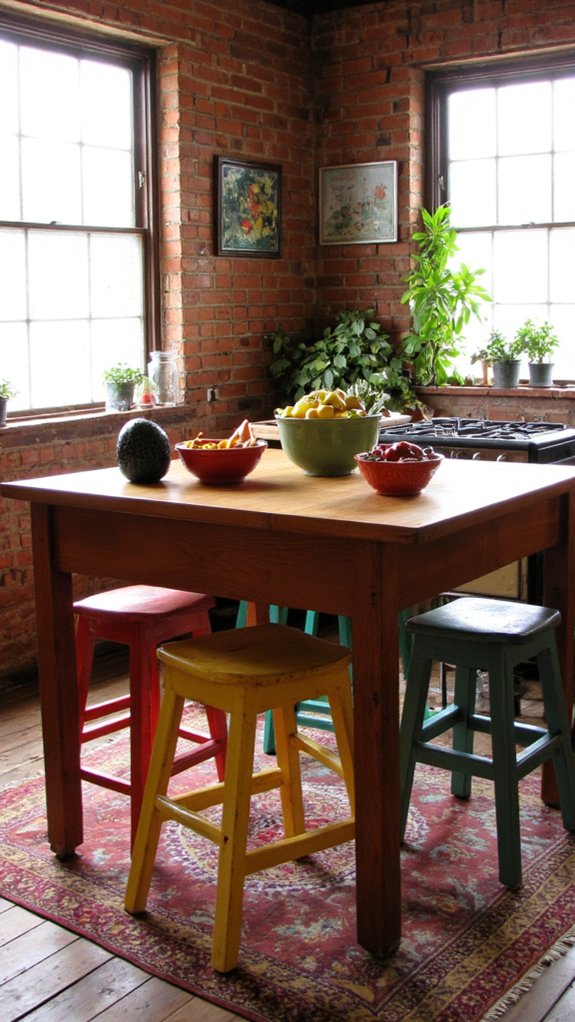 bold color kitchen accents