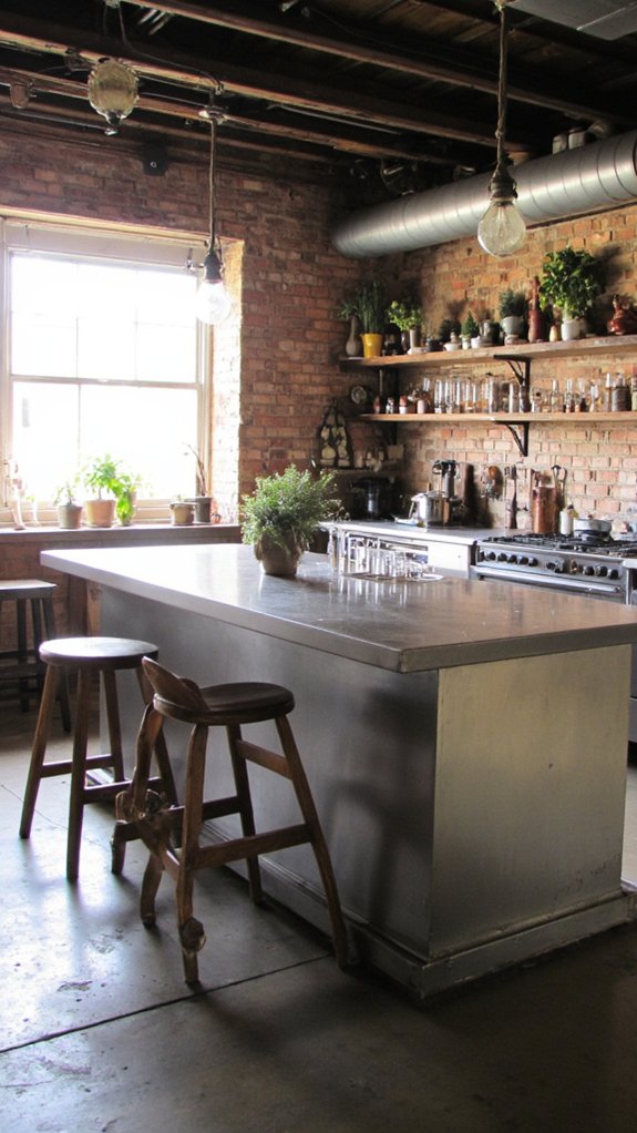 bold industrial metal island