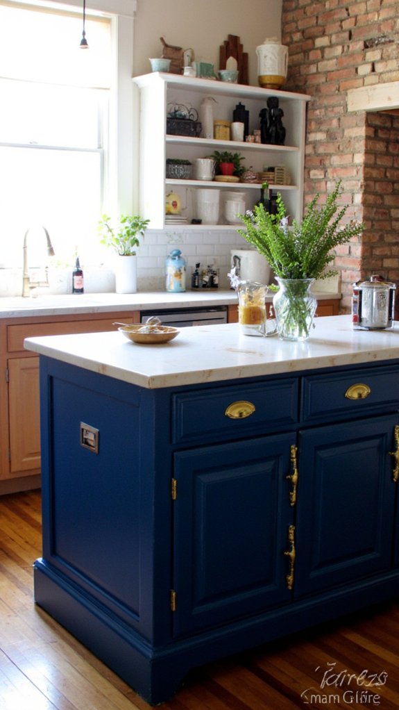 bold navy gold accents