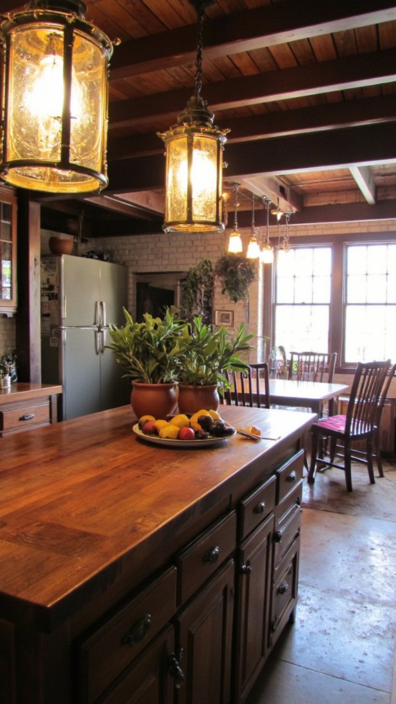 bold oversized lantern kitchen