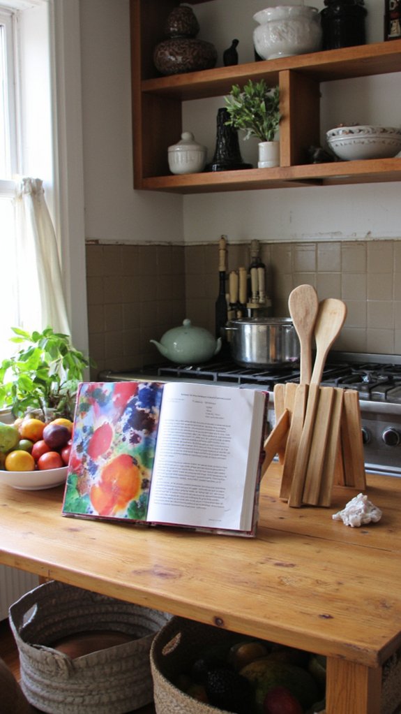 book stand enhances cooking