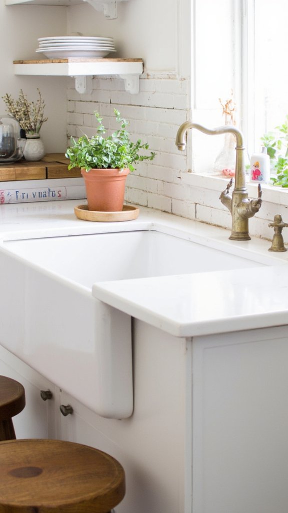 bright white farmhouse kitchen