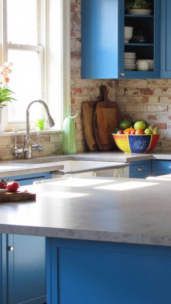 calming vibrant blue gray combination