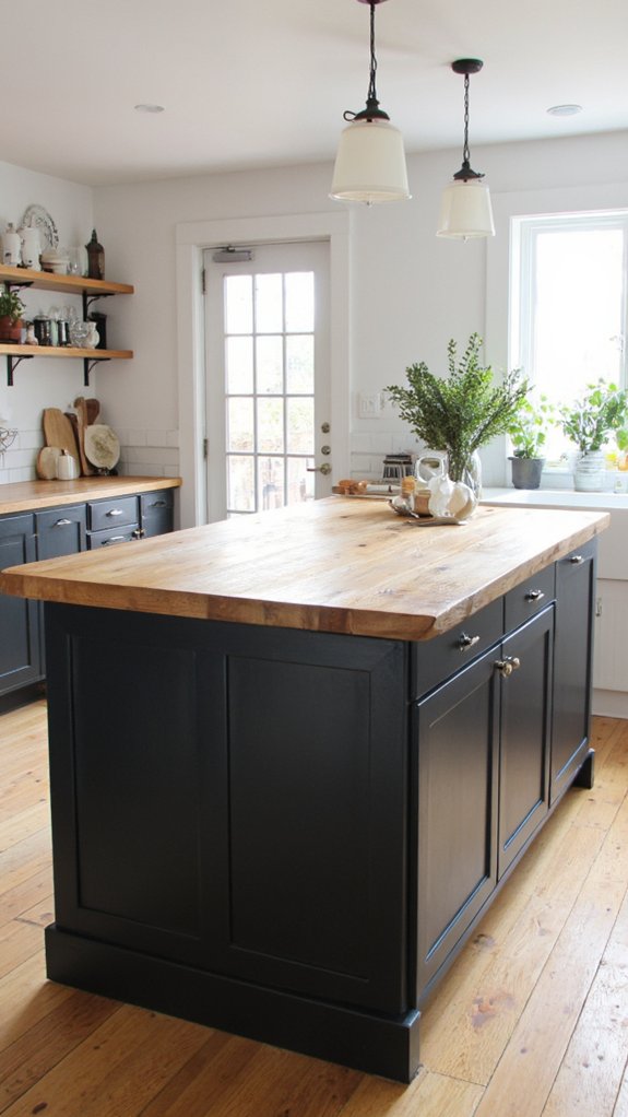 charcoal gray and light wood