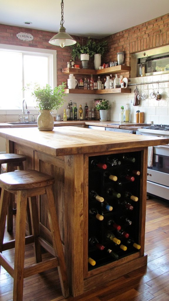 charming farmhouse kitchen island