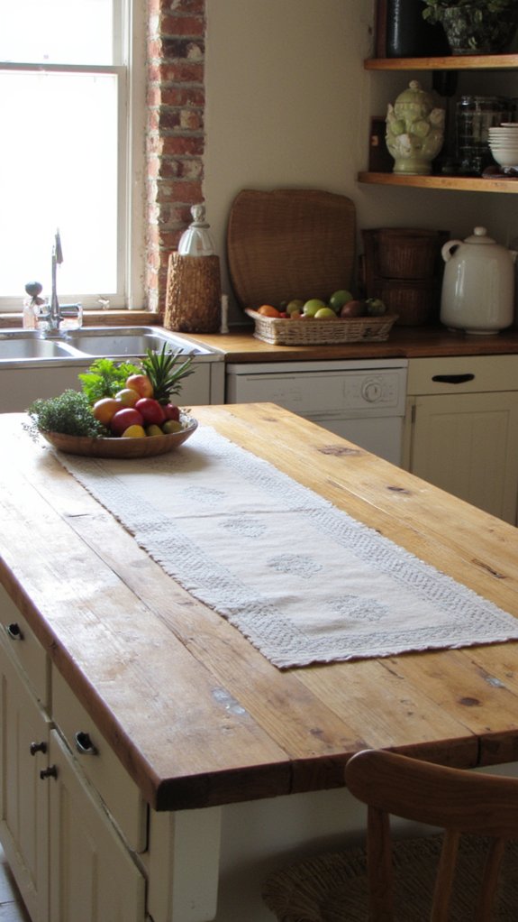 chic runner enhances kitchen