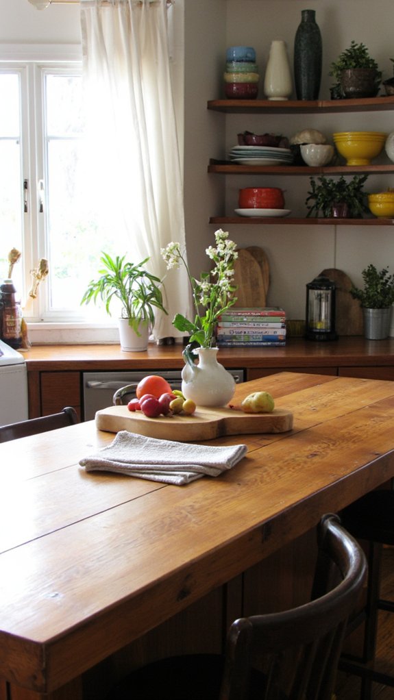 clutter free kitchen island maintenance