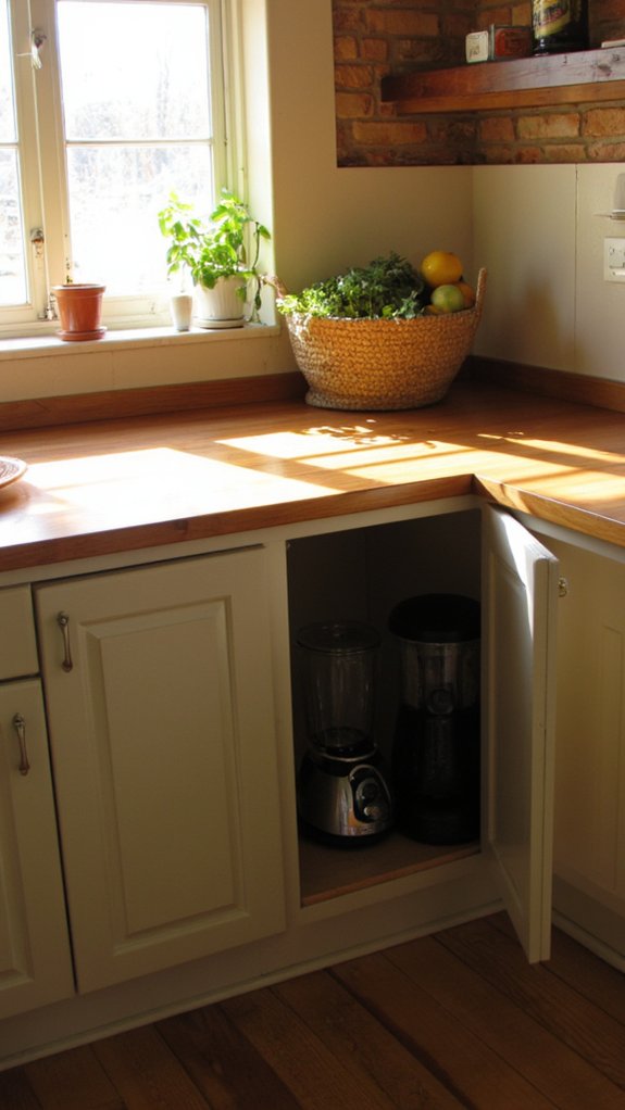 concealed appliance storage solution