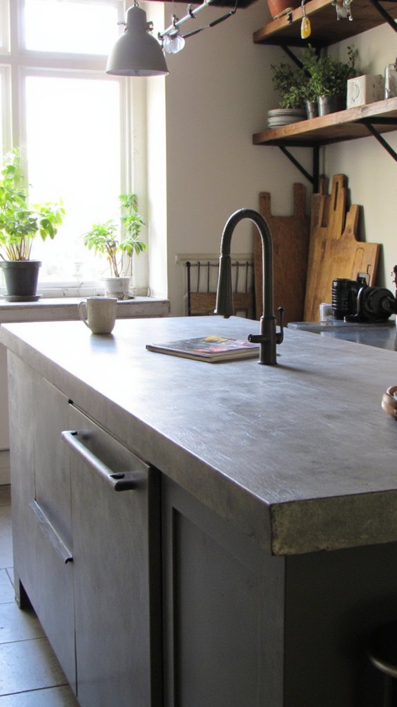 concrete and metal contrast