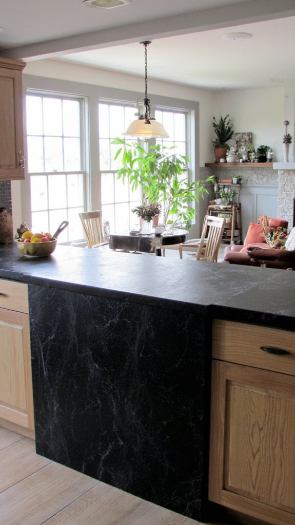contemporary black kitchen elegance