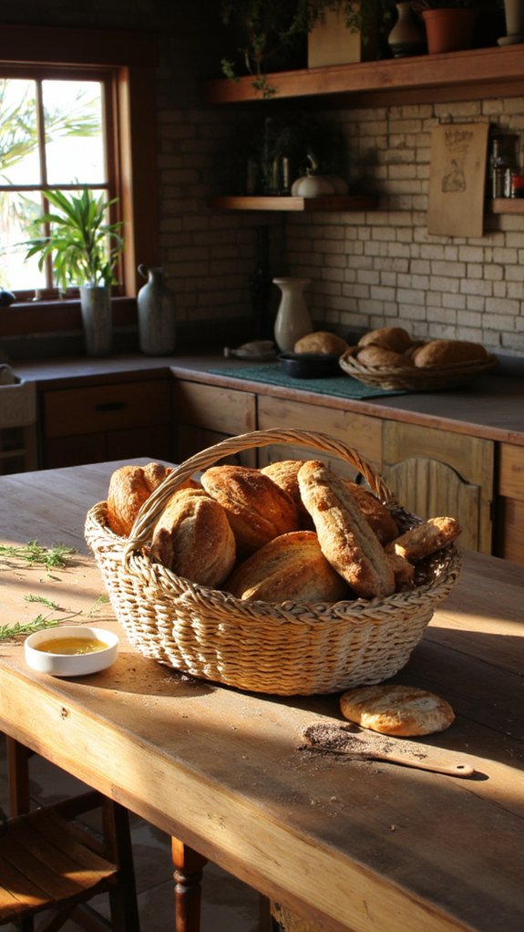 cozy artisan bread baskets